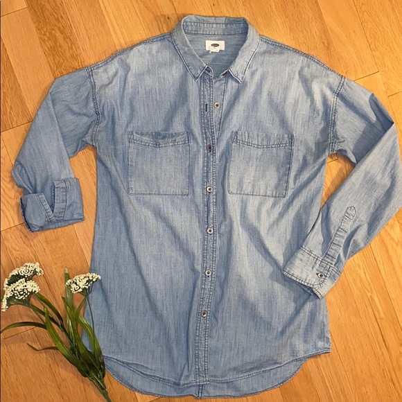 womens denim chambray shirt